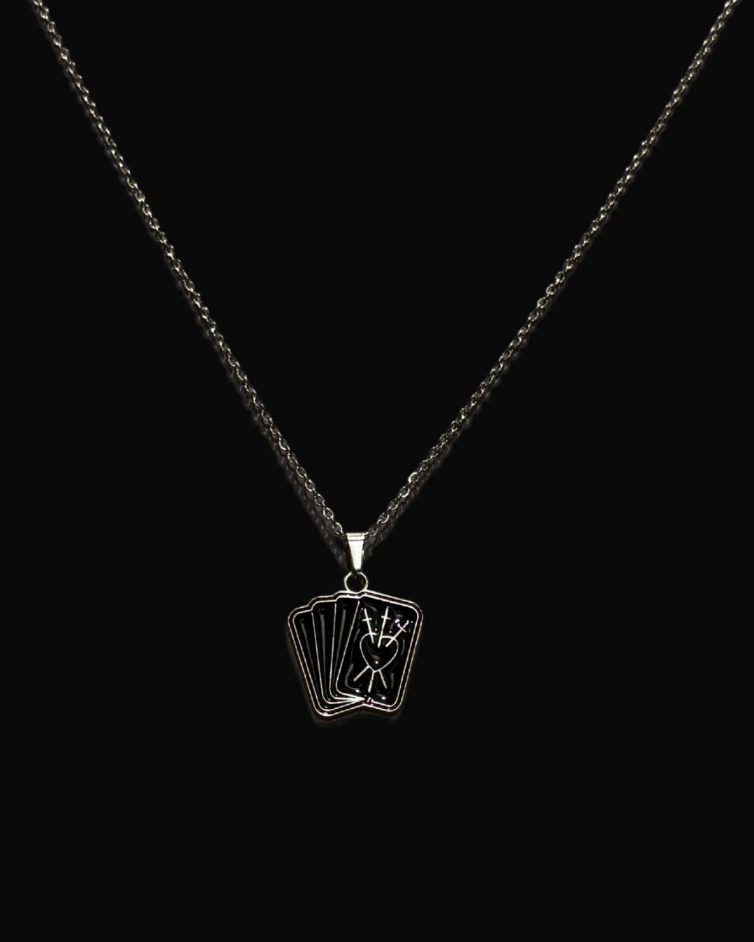 Three of Swords Tarot Necklace