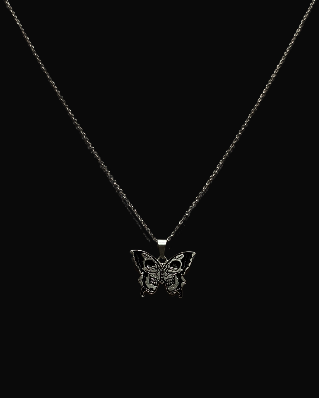 Memento Mori Butterfly Necklace