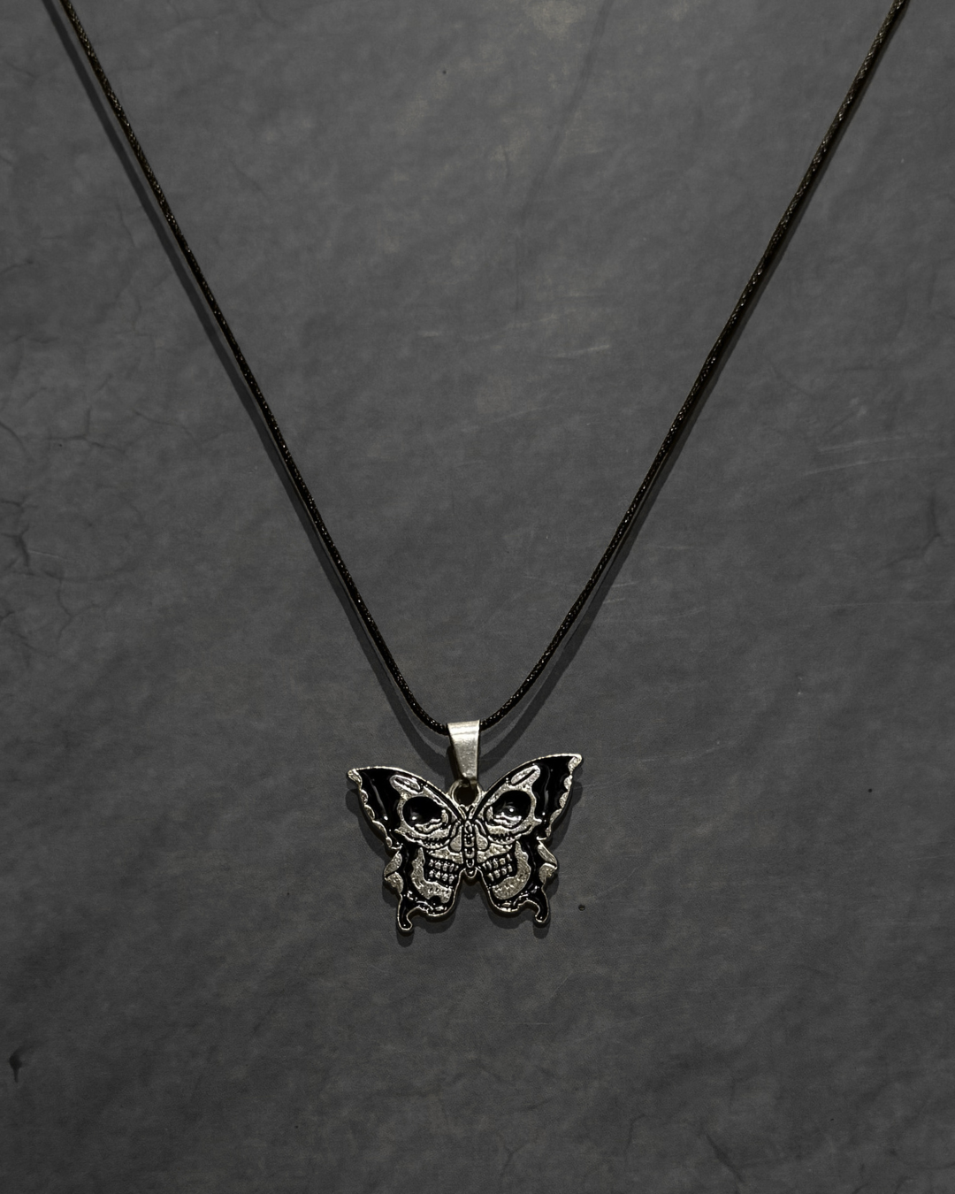 Memento Mori Butterfly Necklace