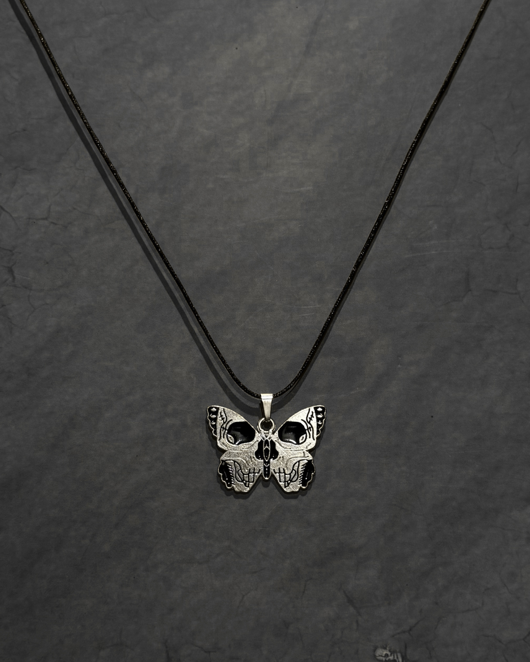 Deathmask Butterfly Necklace