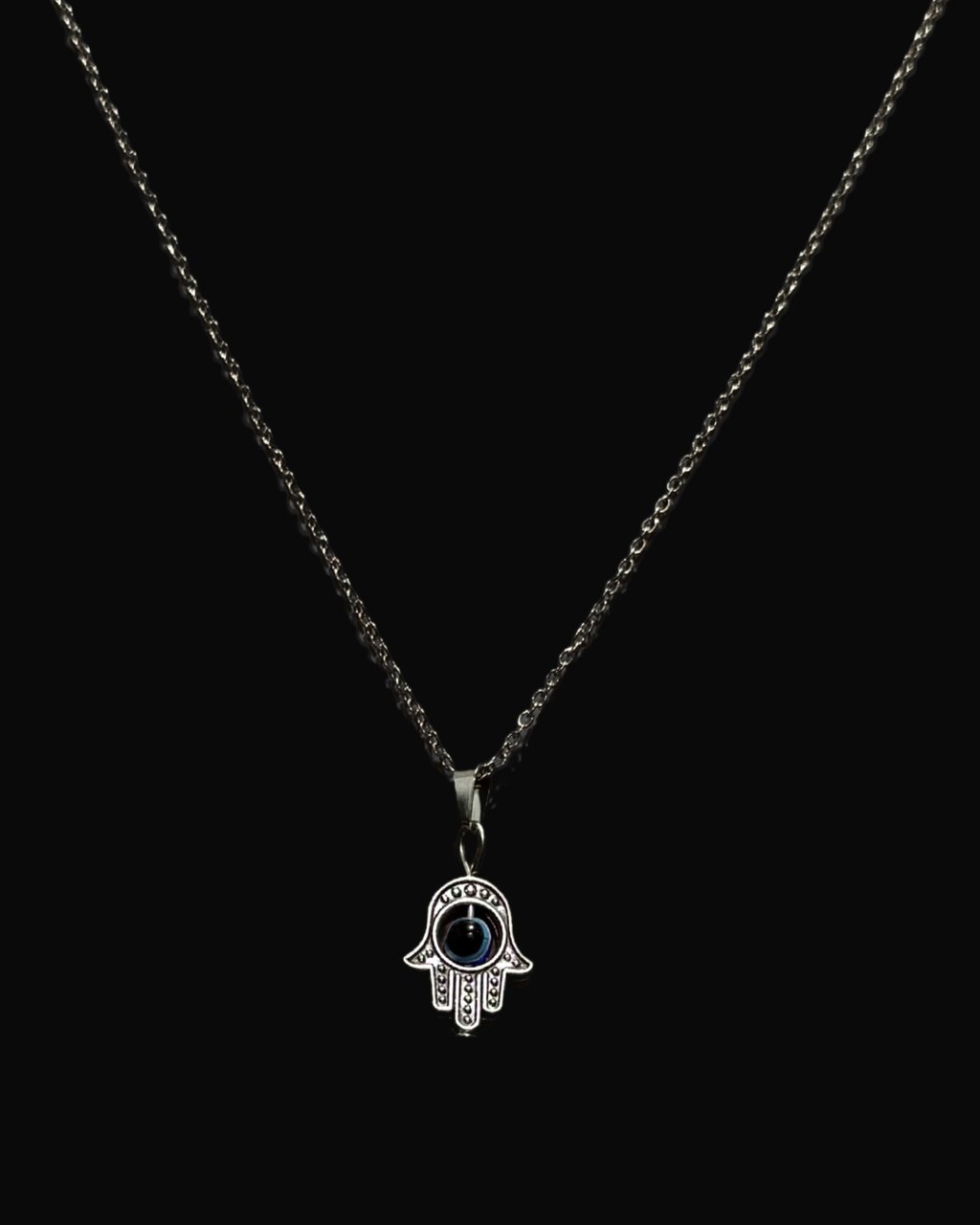 Watchful Hamsa Evil Eye Necklace