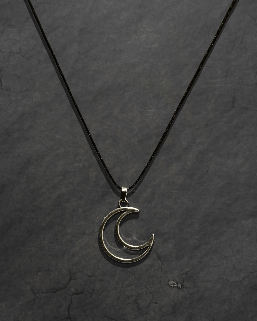 Lunar Echo Crescent Necklace