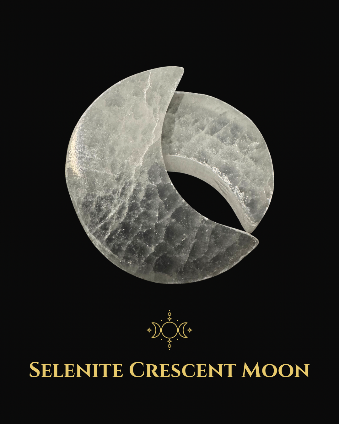 Selenite Crescent Moon